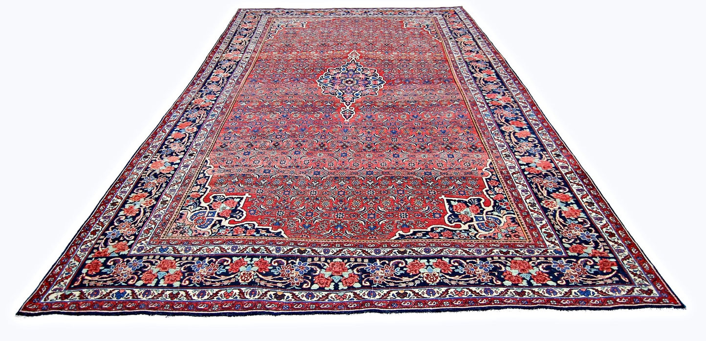 Handmade Vintage Persian Bidjar Rug | 342 x 230 cm | 11'3" x 7'6" - Najaf Rugs & Textile
