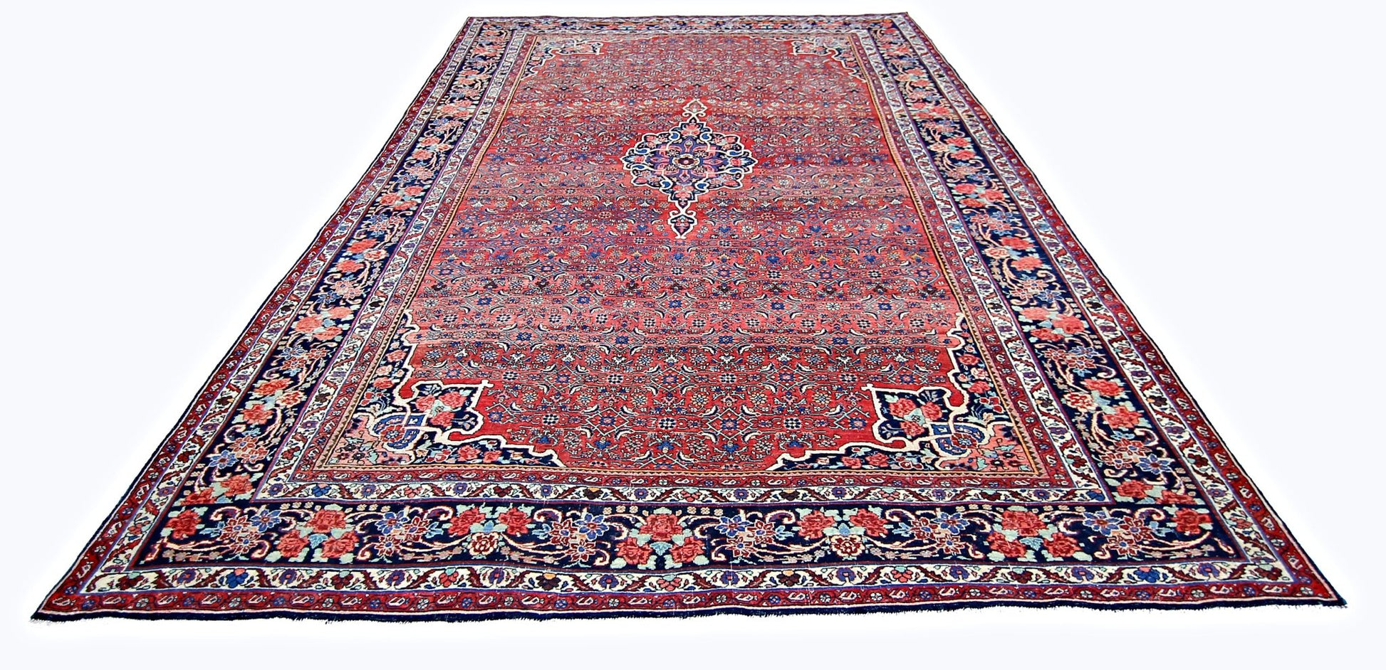 Handmade Vintage Persian Bidjar Rug | 342 x 230 cm | 11'3" x 7'6" - Najaf Rugs & Textile