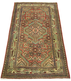 Handmade Vintage Persian Rug | 119 x 80 cm | 3'11" x 2'8" - Najaf Rugs & Textile
