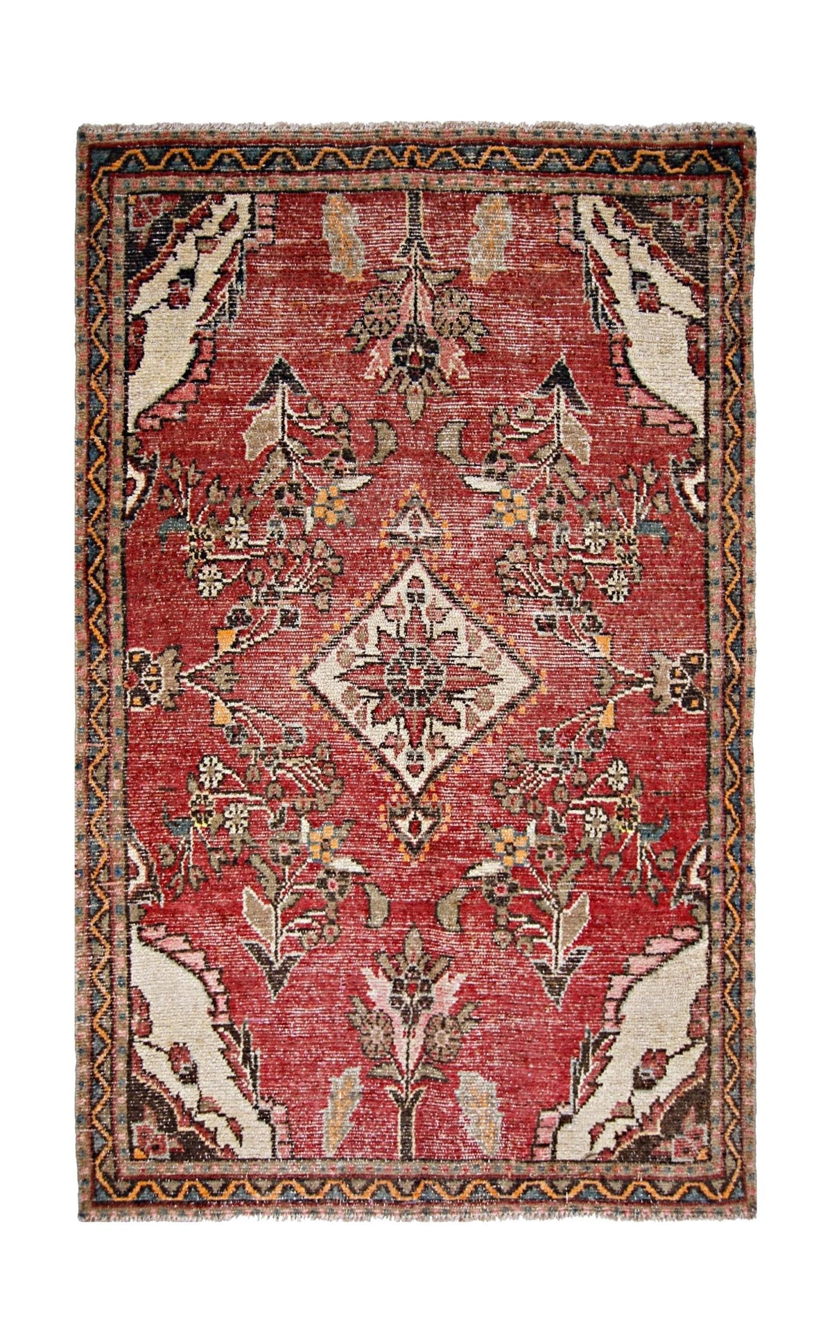 Handmade Vintage Persian Rug | 139 x 85 cm | 4'7" x 2'9" - Najaf Rugs & Textile