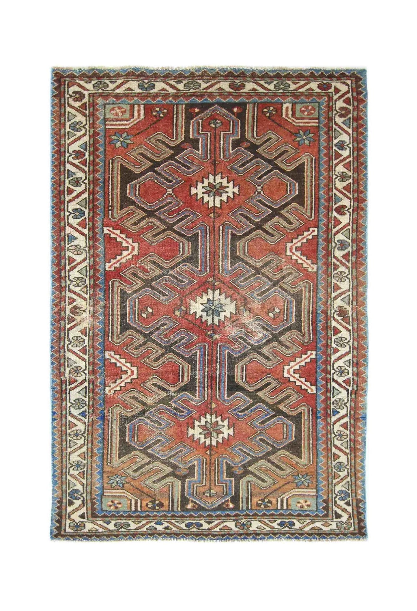 Handmade Vintage Persian Rug | 149 x 100 cm | 4'10" x 3'3" - Najaf Rugs & Textile