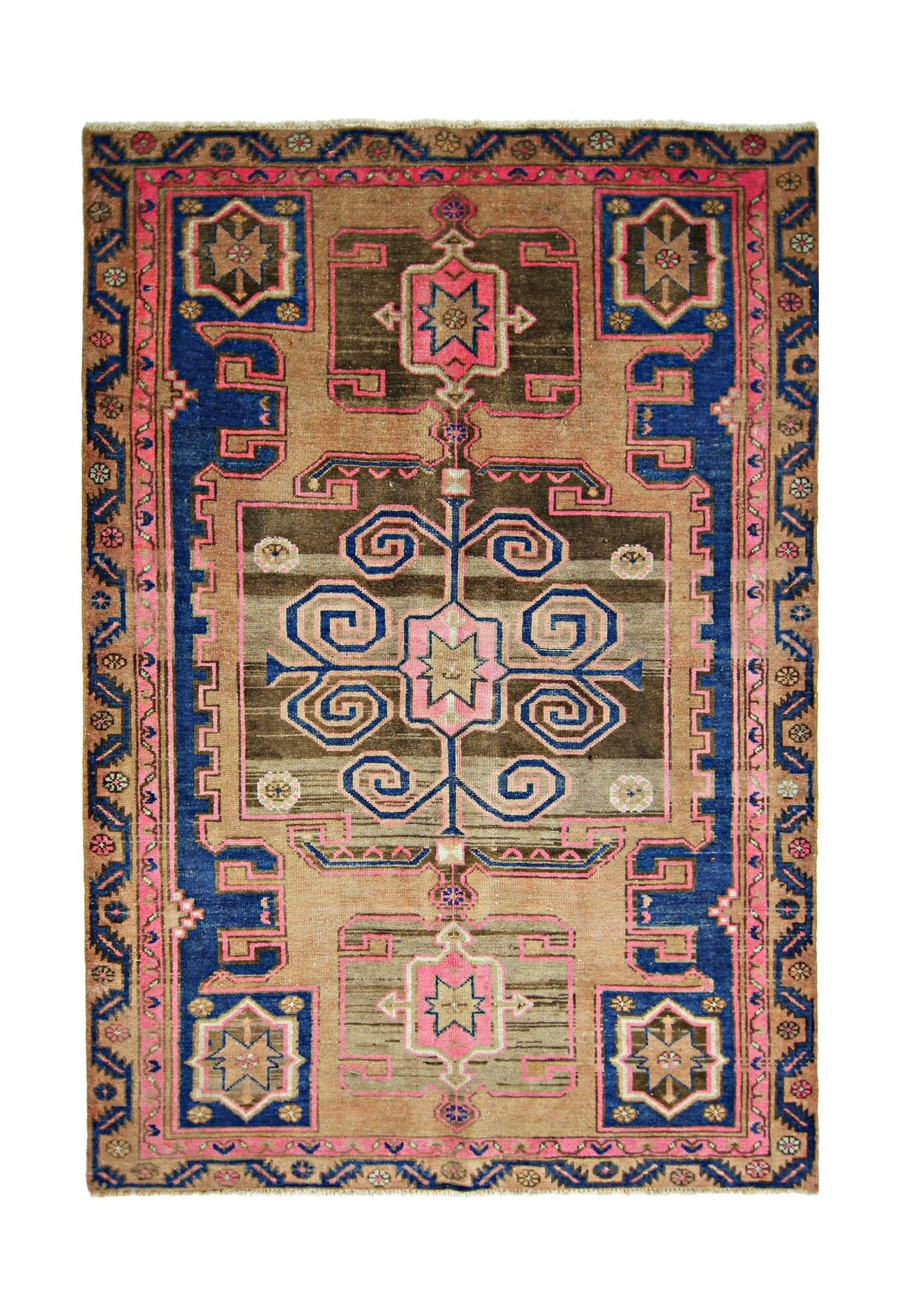 Handmade Vintage Persian Rug | 184 x 125 cm | 6' x 4'1" - Najaf Rugs & Textile