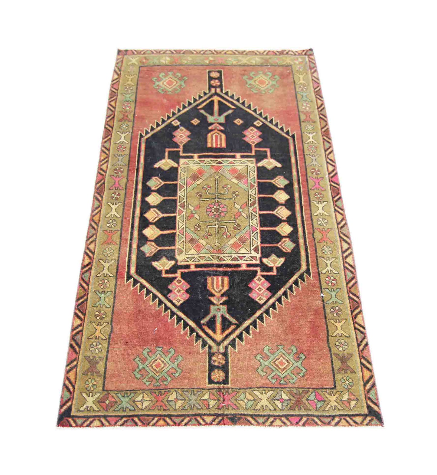 Handmade Vintage Persian Rug | 191 x 108 cm | 6'3" x 3'6" - Najaf Rugs & Textile