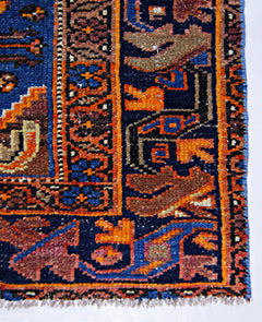 Handmade Vintage Persian Hamadan Rug | 195 x 119 cm | 6'5" x 3'11" - Najaf Rugs & Textile