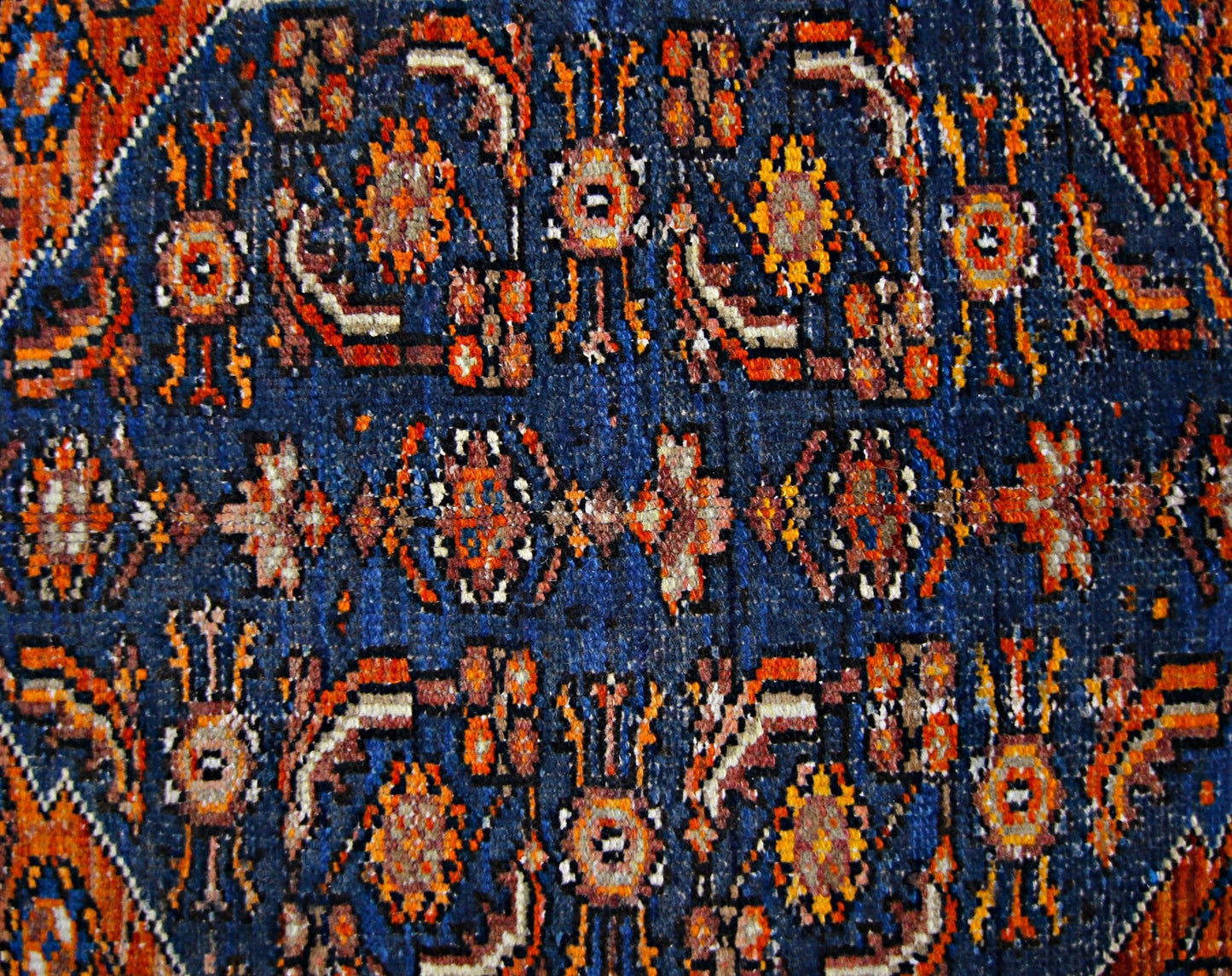 Handmade Vintage Persian Hamadan Rug | 195 x 119 cm | 6'5" x 3'11" - Najaf Rugs & Textile