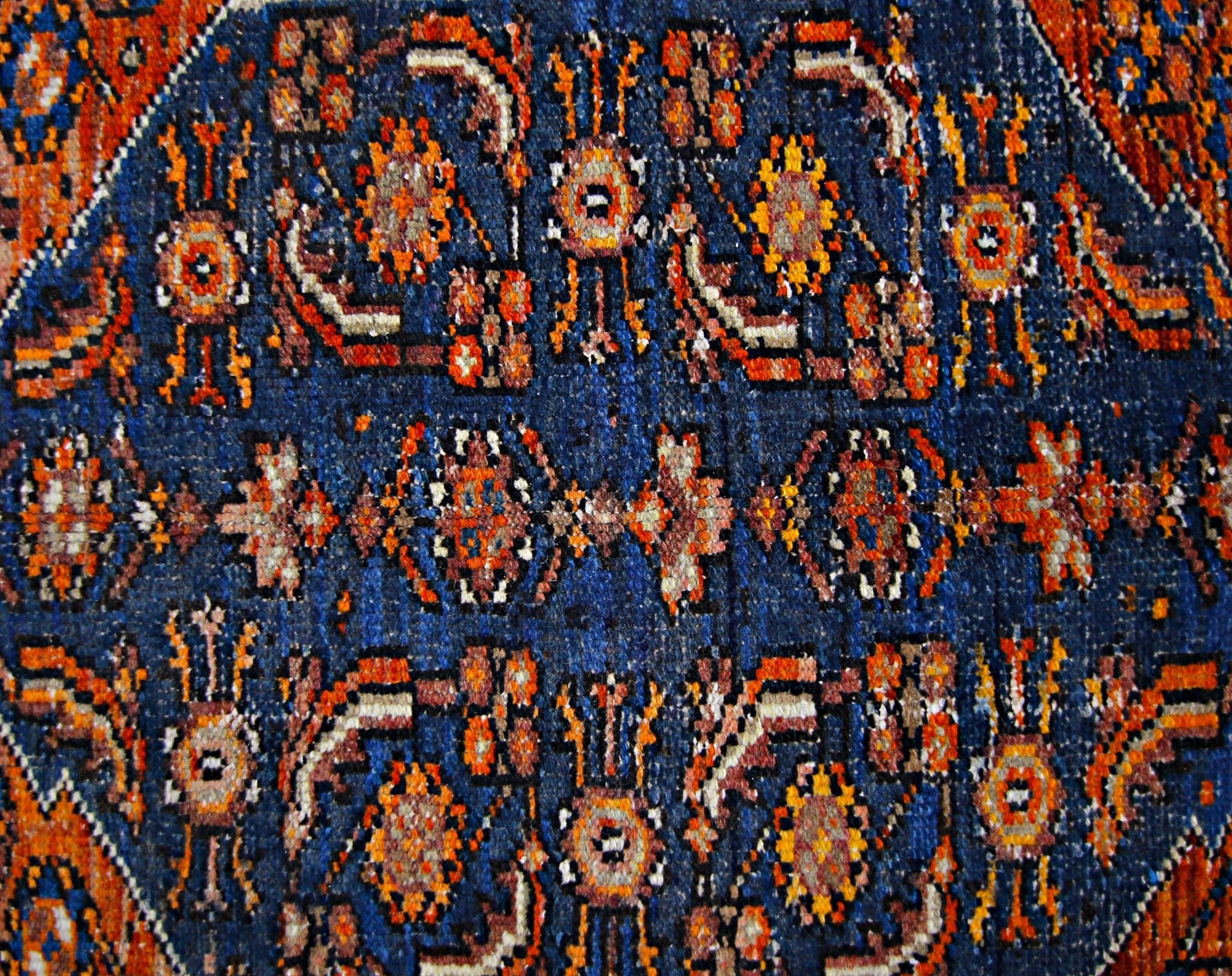 Handmade Vintage Persian Hamadan Rug | 195 x 119 cm | 6'5" x 3'11" - Najaf Rugs & Textile