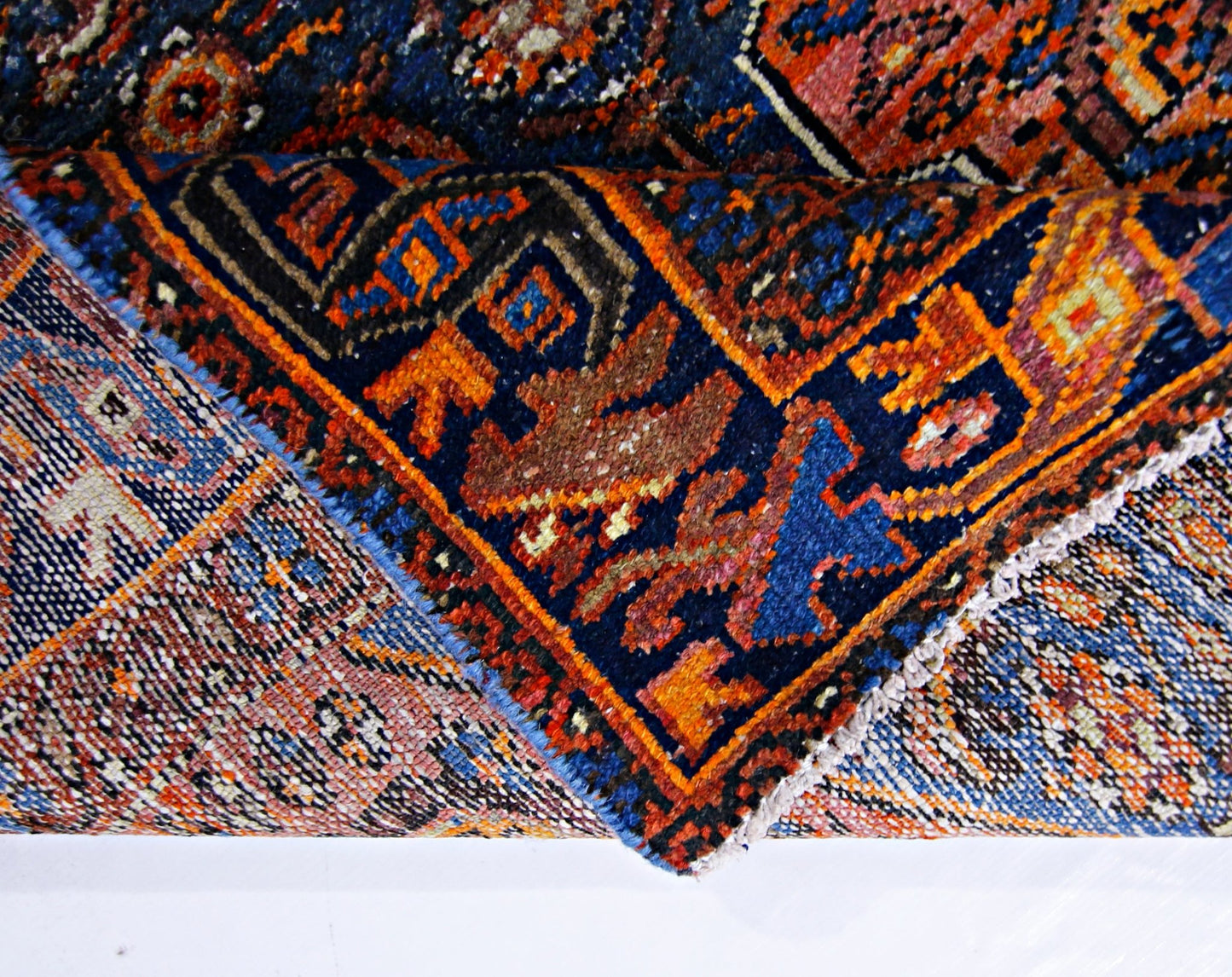 Handmade Vintage Persian Hamadan Rug | 195 x 119 cm | 6'5" x 3'11" - Najaf Rugs & Textile