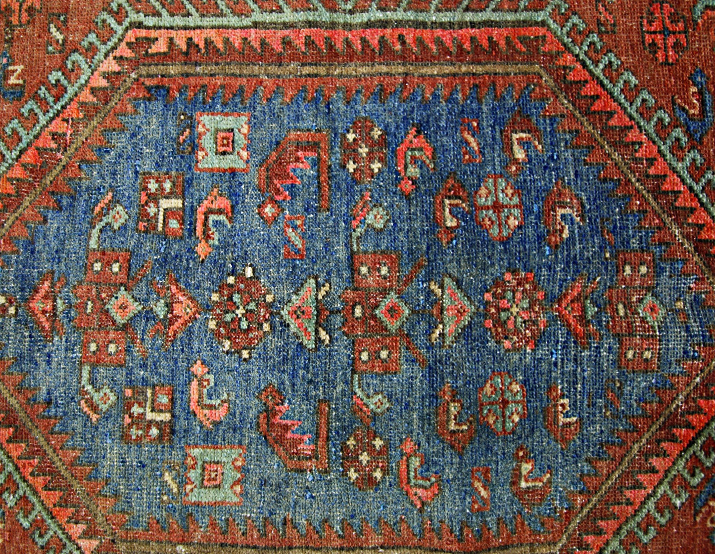 Handmade Vintage Persian Hamadan Rug | 196 x 134 cm | 6'5" x 4'5" - Najaf Rugs & Textile