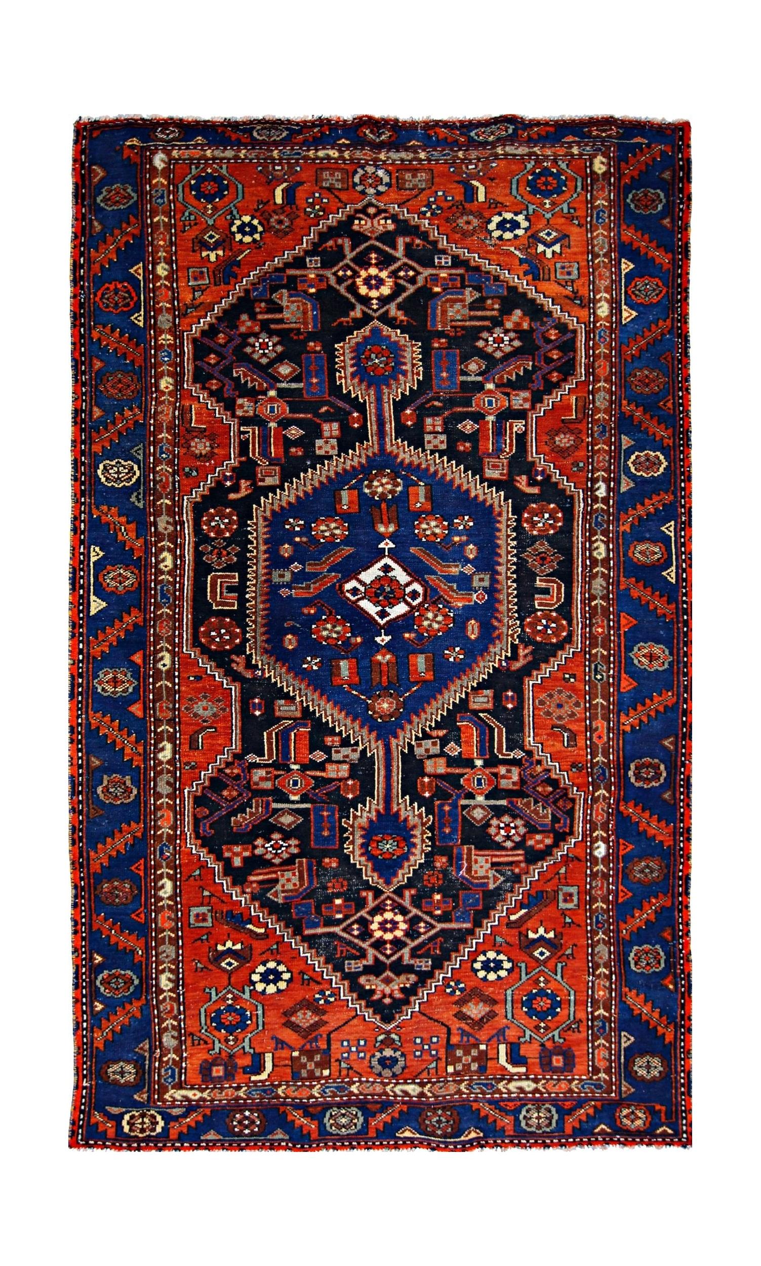Vintage Persian Hamadan Rug