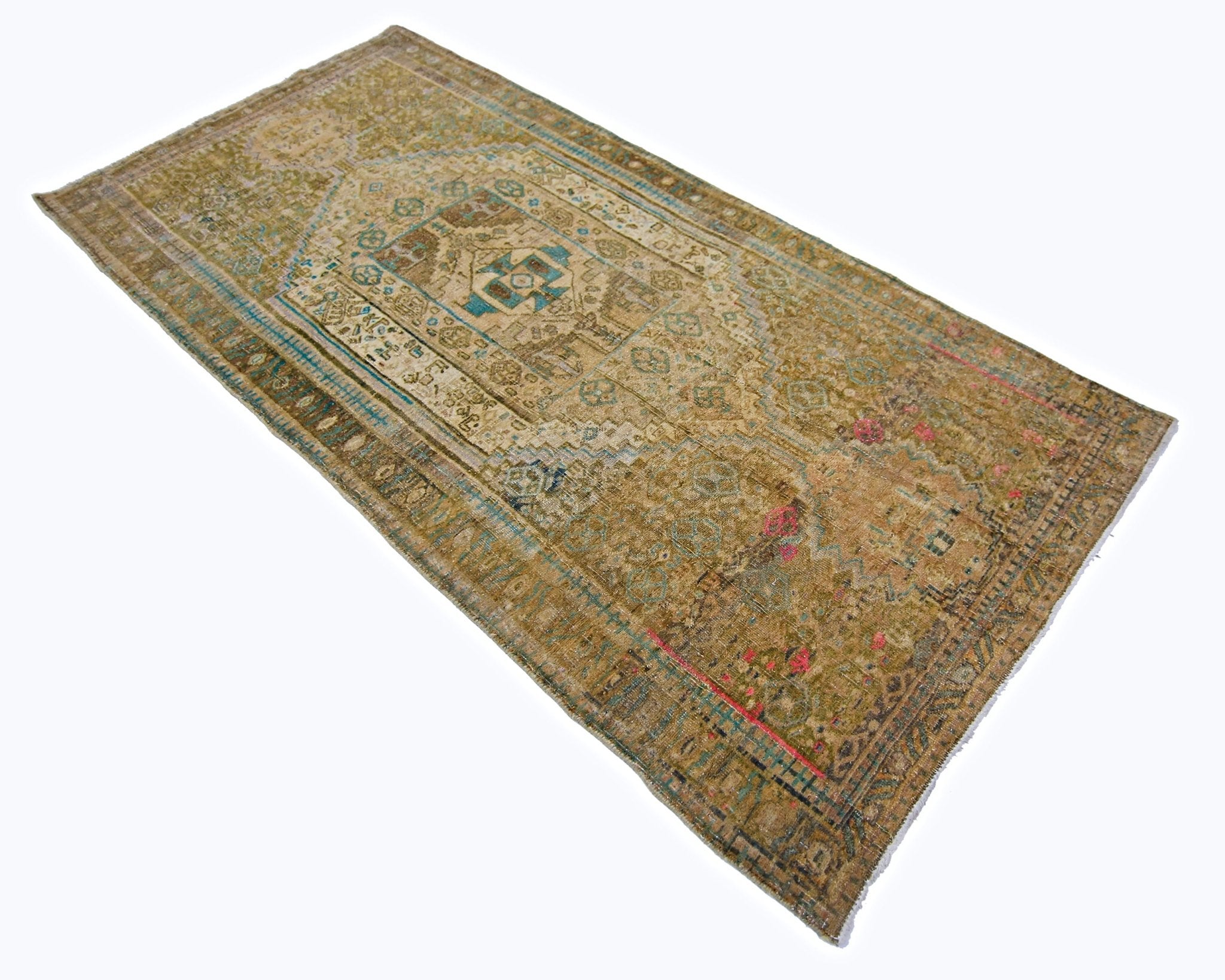 Handmade Vintage Persian Rug | 199 x 92 cm | 6'7" x 3' - Najaf Rugs & Textile