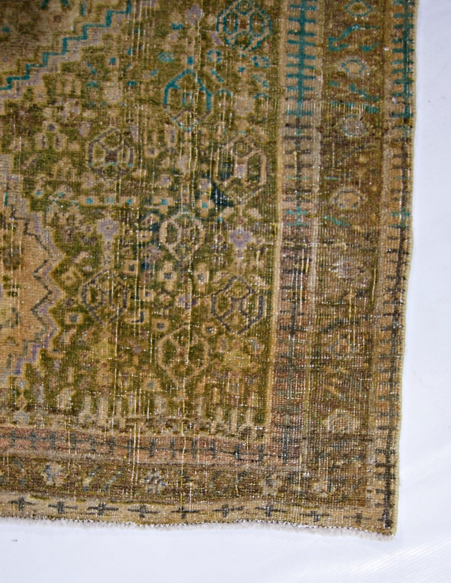Handmade Vintage Persian Rug | 199 x 92 cm | 6'7" x 3' - Najaf Rugs & Textile