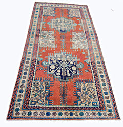 Handmade Vintage Persian Rug | 200 x 100 cm | 6'7" x 3'3" - Najaf Rugs & Textile