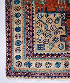 Handmade Vintage Persian Rug | 200 x 100 cm | 6'7" x 3'3" - Najaf Rugs & Textile