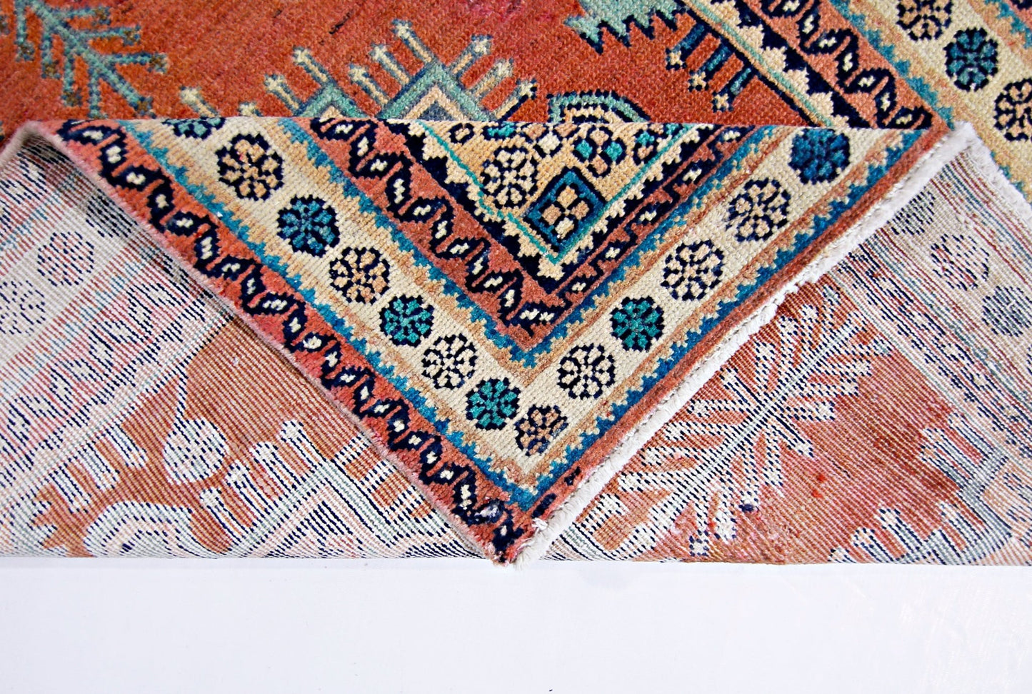 Handmade Vintage Persian Rug | 200 x 100 cm | 6'7" x 3'3" - Najaf Rugs & Textile