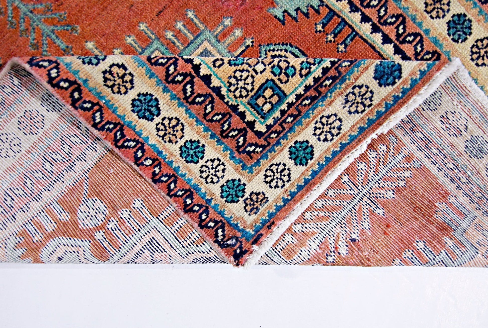 Handmade Vintage Persian Rug | 200 x 100 cm | 6'7" x 3'3" - Najaf Rugs & Textile