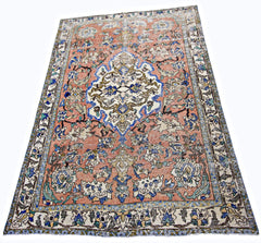 Handmade Vintage Persian Rug | 201 x 146 cm | 6'7" x 4'10" - Najaf Rugs & Textile