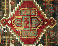 Handmade Vintage Persian Hamadan Rug | 202 x 123 cm | 6'7" x 4' - Najaf Rugs & Textile