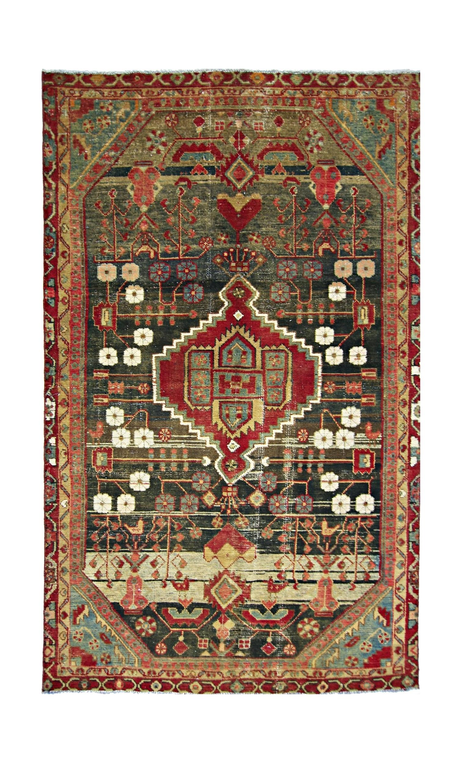 Vintage Persian Hamadan Rug