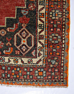 Handmade Vintage Persian Rug | 205 x 102 cm | 6'9" x 3'4" - Najaf Rugs & Textile