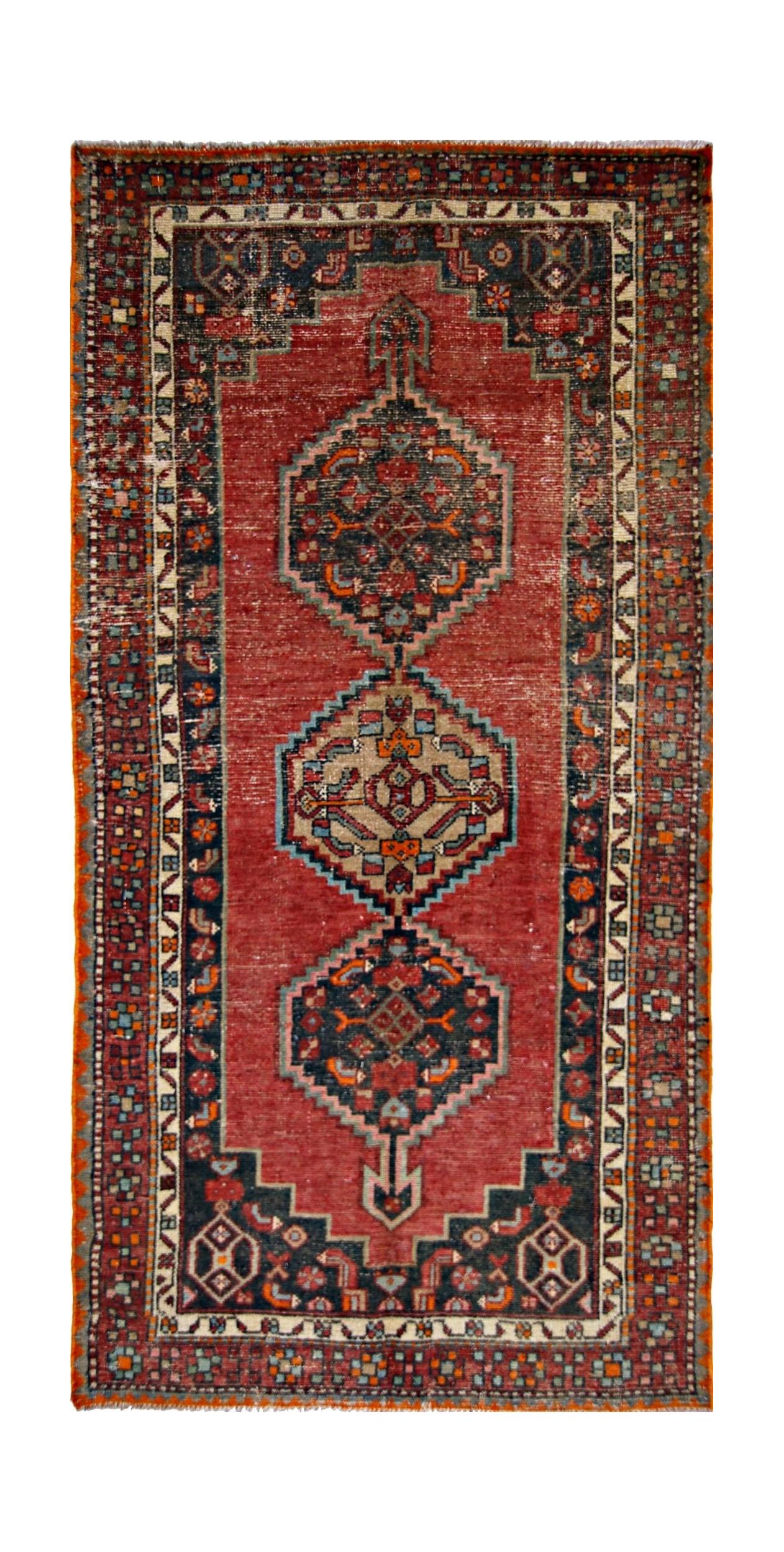 Vintage Persian Hamadan Rug
