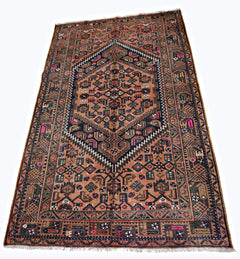 Handmade Vintage Persian Rug | 216 x 143 cm | 7'1" x 4'8" - Najaf Rugs & Textile