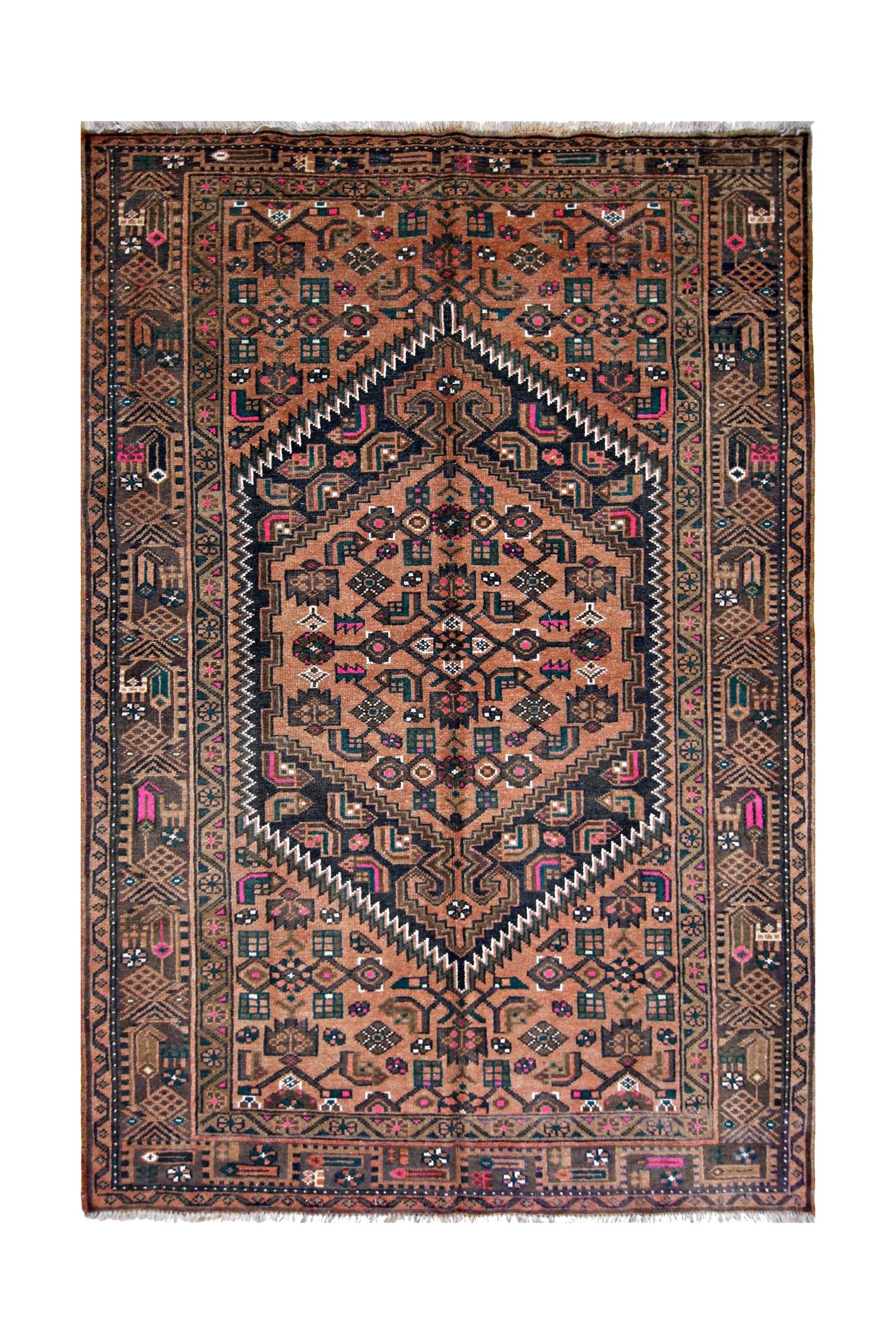 Vintage Persian Hamadan Rug