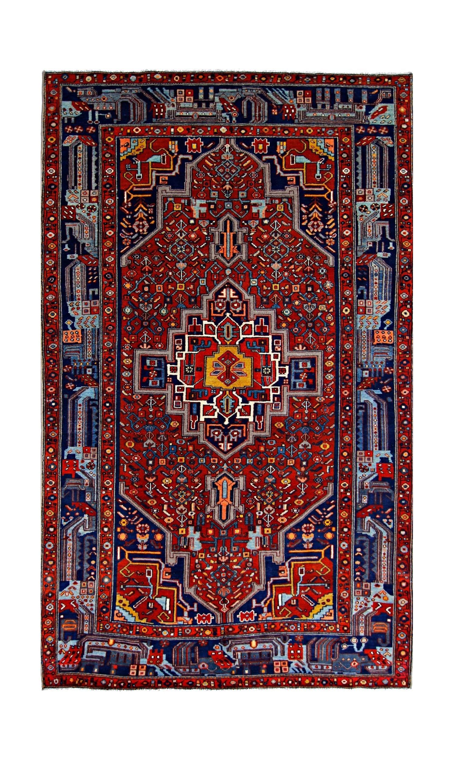 Vintage Persian Hamadan Rug