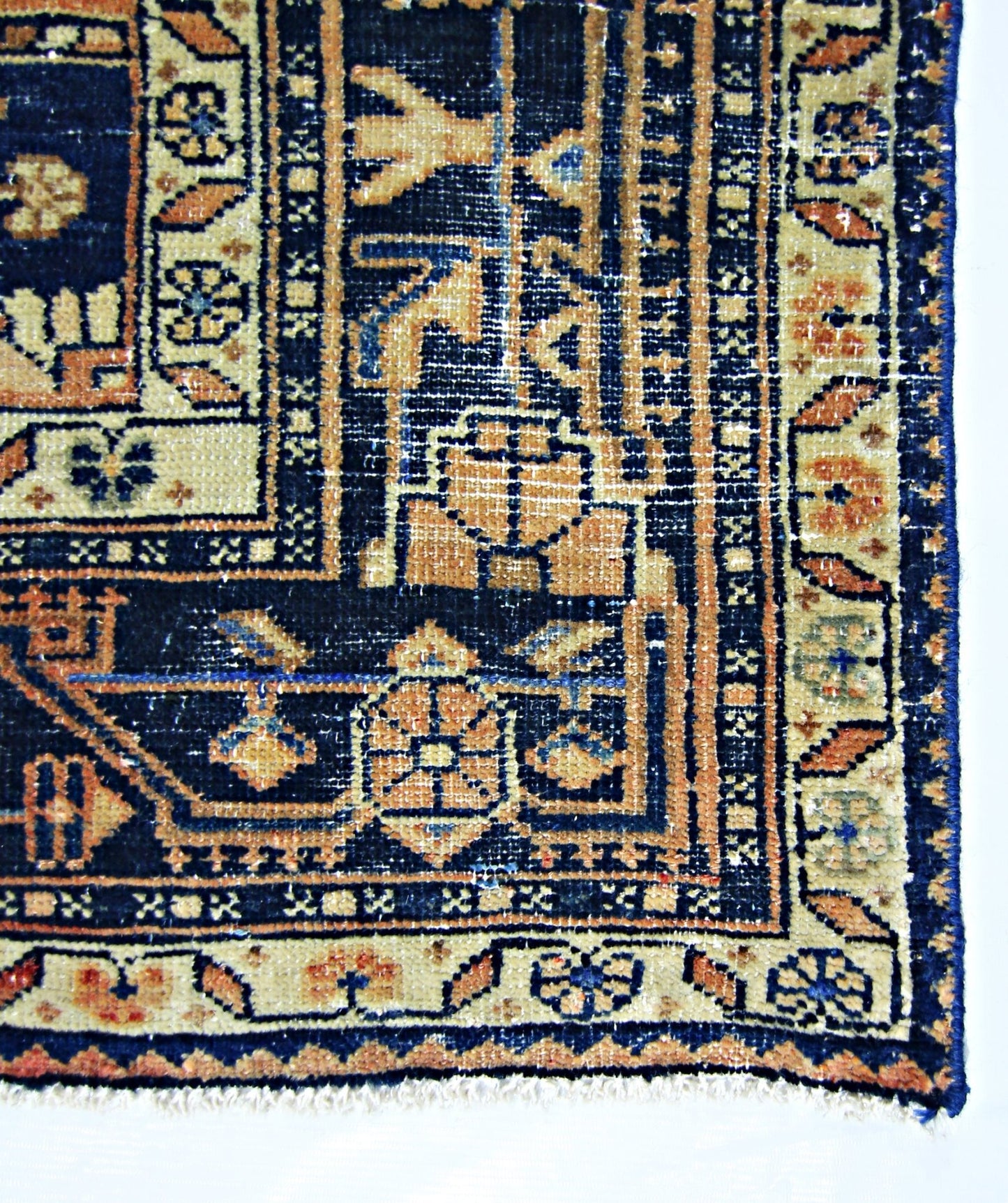 Handmade Vintage Persian Rug | 253 x 129 cm | 8'4" x 4'3" - Najaf Rugs & Textile