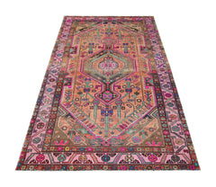 Handmade Vintage Persian Rug | 253 x 146 cm | 8'4" x 4'9" - Najaf Rugs & Textile