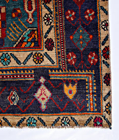Handmade Vintage Persian Rug | 263 x 142 cm | 8'8" x 4'8" - Najaf Rugs & Textile