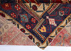 Handmade Vintage Persian Rug | 263 x 142 cm | 8'8" x 4'8" - Najaf Rugs & Textile