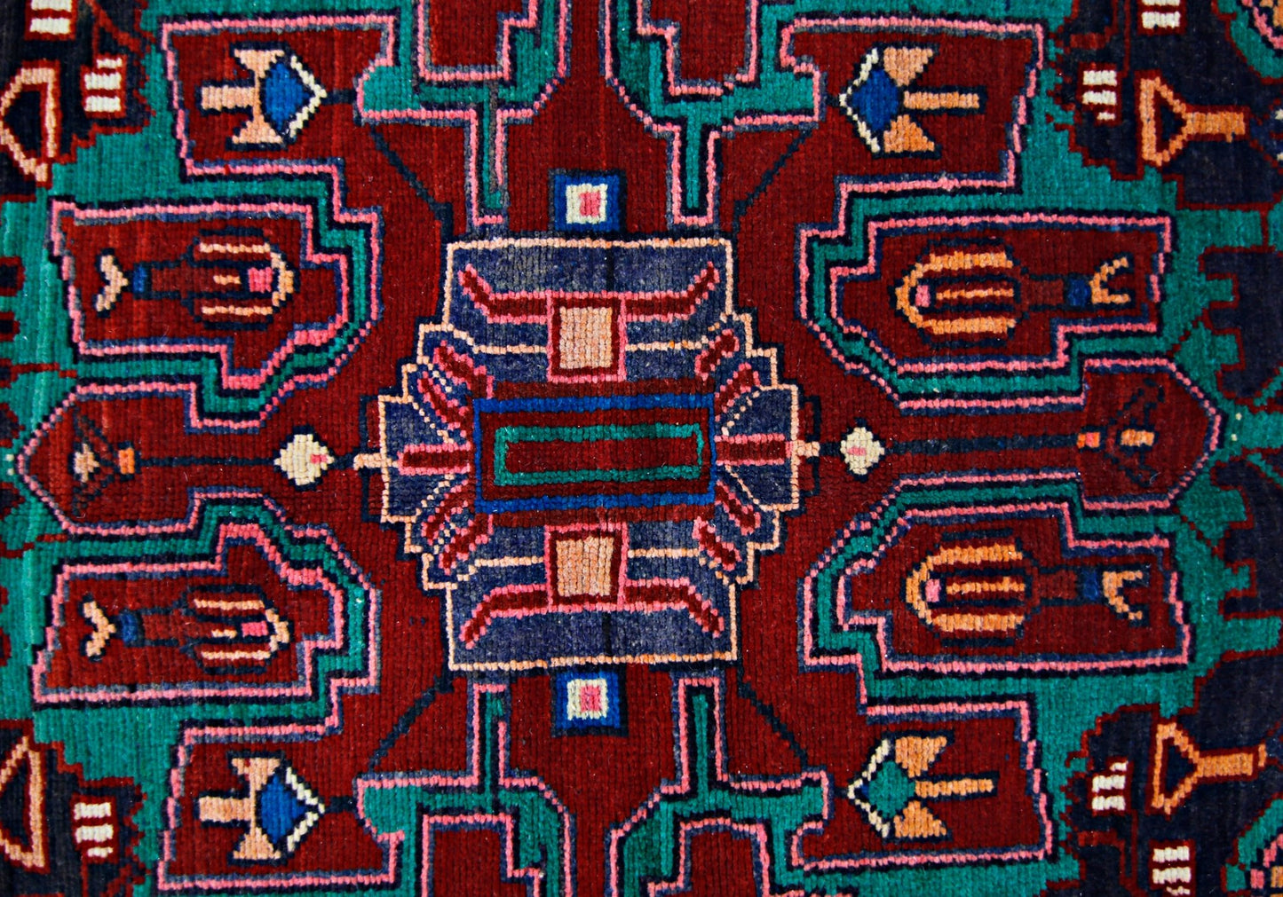 Handmade Vintage Persian Nahavand Rug | 283 x 159 cm | 9'3" x 5'3" - Najaf Rugs & Textile