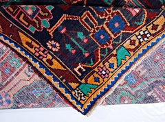 Handmade Vintage Persian Nahavand Rug | 283 x 159 cm | 9'3" x 5'3" - Najaf Rugs & Textile