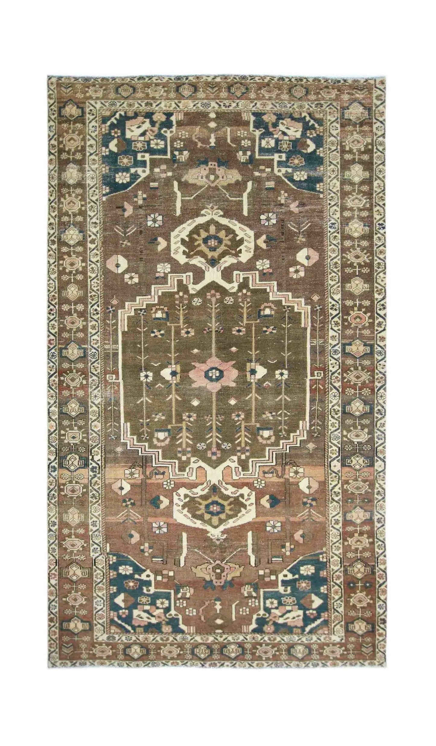Handmade Vintage Persian Hamadan Rug | 319 x 176 cm | 10'6" x 5'9" - Najaf Rugs & Textile