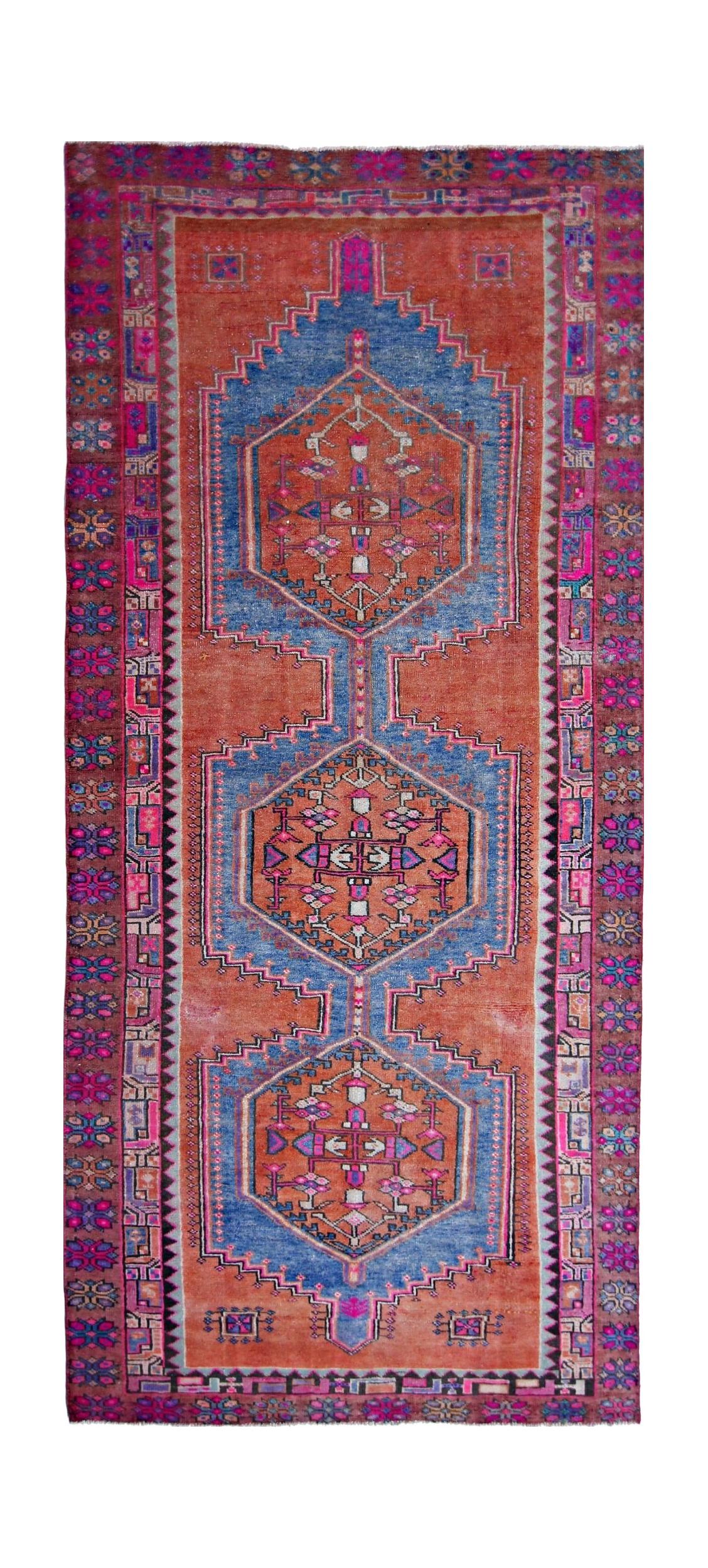 Vintage Persian Hamadan Runner