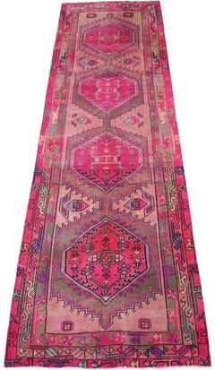 Handmade Vintage Persian Hallway Runner | 290 x 107 cm | 9'6" x 3'6" - Najaf Rugs & Textile