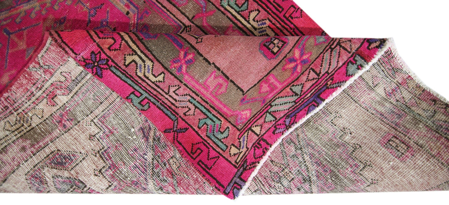 Handmade Vintage Persian Hallway Runner | 290 x 107 cm | 9'6" x 3'6" - Najaf Rugs & Textile