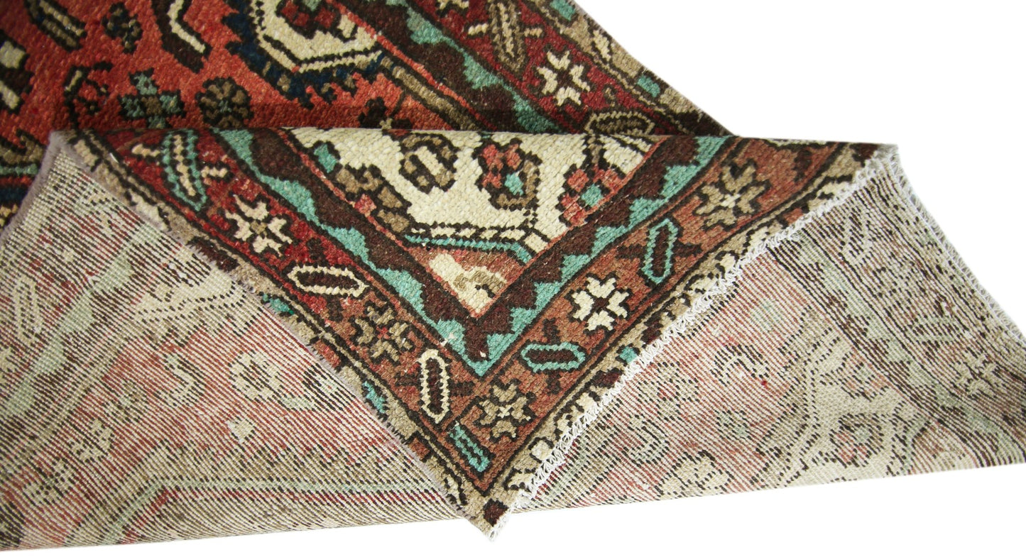 Handmade Vintage Persian Hallway Runner | 295 x 94 cm | 9'8" x 3'1" - Najaf Rugs & Textile