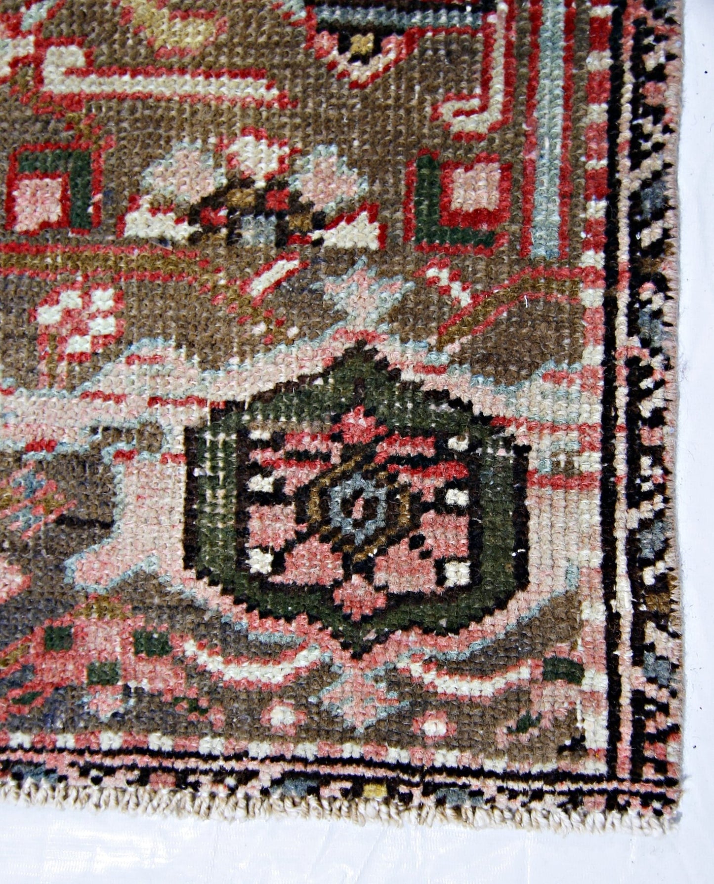 Handmade Vintage Persian Heriz Rug | 344 x 262 cm | 11'6" x 8'7" - Najaf Rugs & Textile