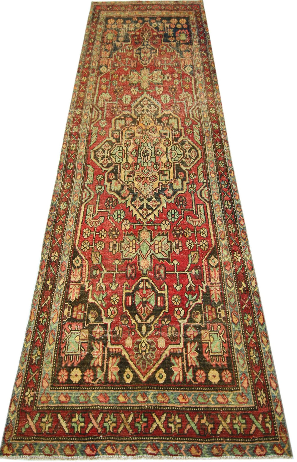 Vintage Persian Heriz Runner