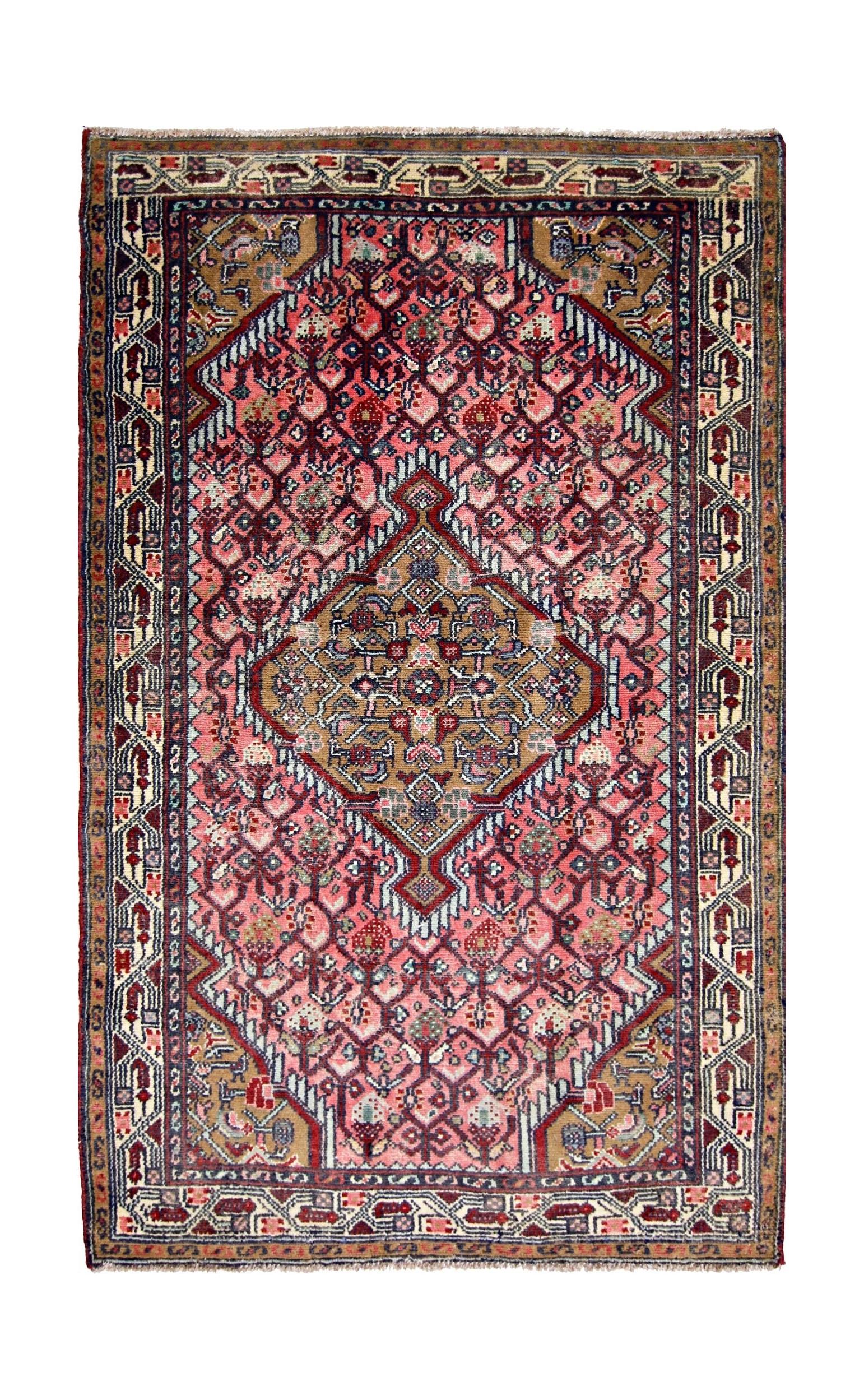 Vintage Persian Hossainabad Rug