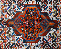Handmade Vintage Persian Hamadan Rug | 154 x 108 cm | 5'1" x 3'6" - Najaf Rugs & Textile