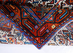 Handmade Vintage Persian Hamadan Rug | 154 x 108 cm | 5'1" x 3'6" - Najaf Rugs & Textile