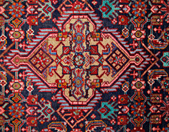 Handmade Vintage Persian Hossainabad Rug | 159 x 98 cm | 5'3" x 3'3" - Najaf Rugs & Textile