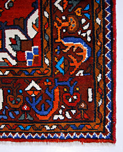 Handmade Vintage Persian Hamadan Rug | 165 x 103 cm | 5'5" x 3'5" - Najaf Rugs & Textile