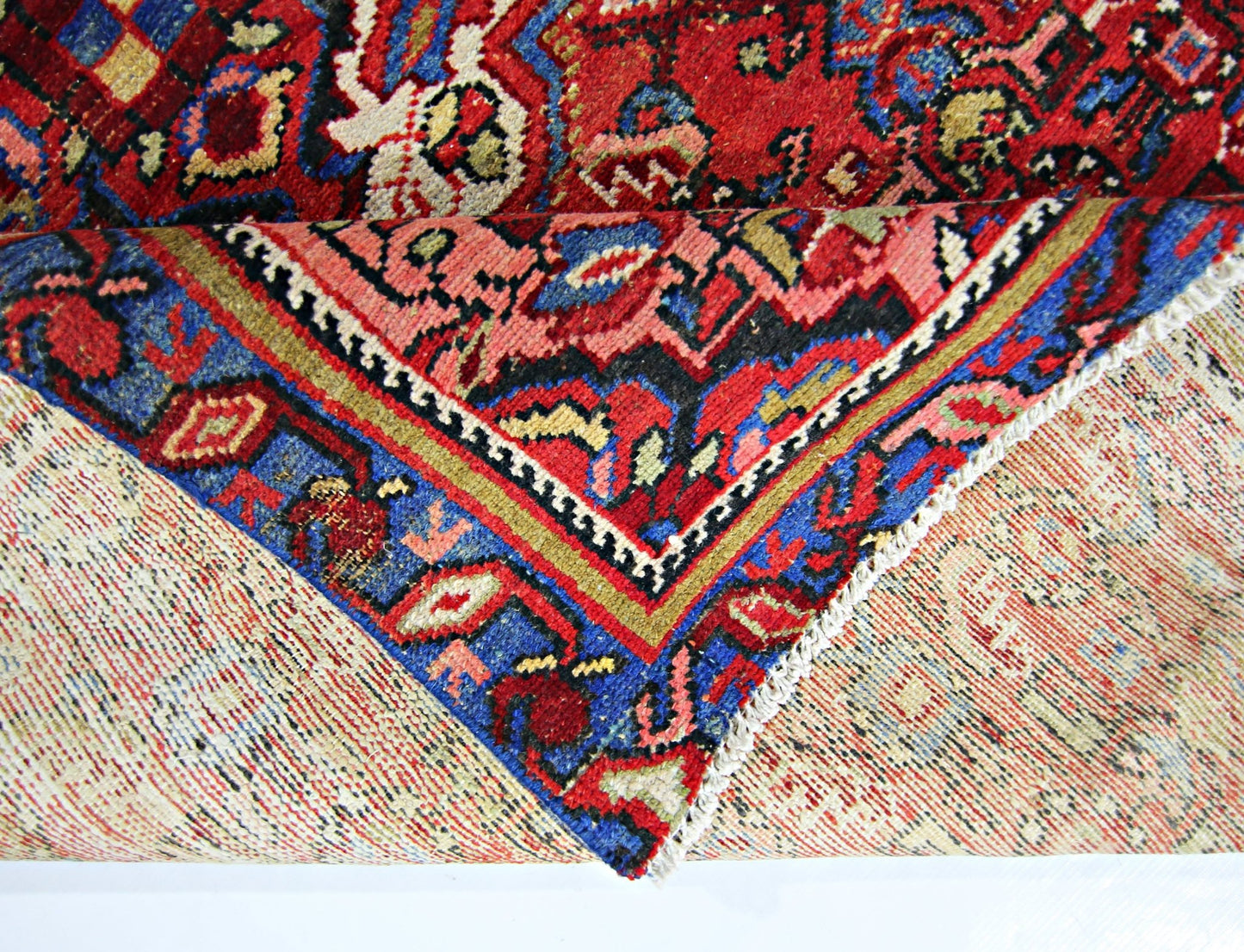 Handmade Vintage Persian Hossainabad Rug | 193 x 122 cm | 6'4" x 4' - Najaf Rugs & Textile