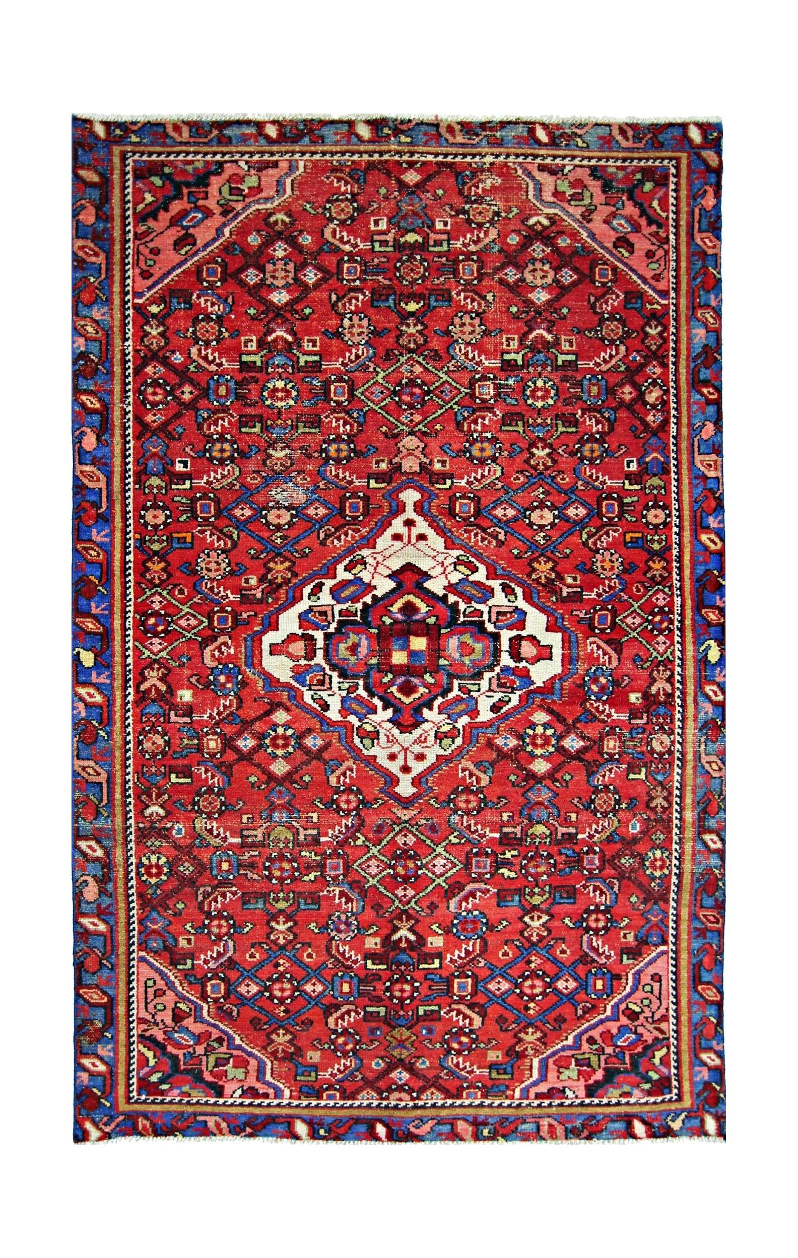 Vintage Persian Hossainabad Rug