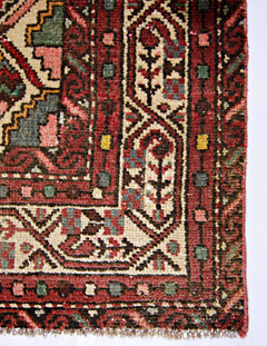 Handmade Vintage Persian Hossainabad Rug | 193 x 136 cm | 6'4" x 4'6" - Najaf Rugs & Textile