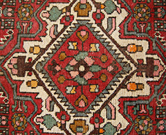 Handmade Vintage Persian Hossainabad Rug | 193 x 136 cm | 6'4" x 4'6" - Najaf Rugs & Textile