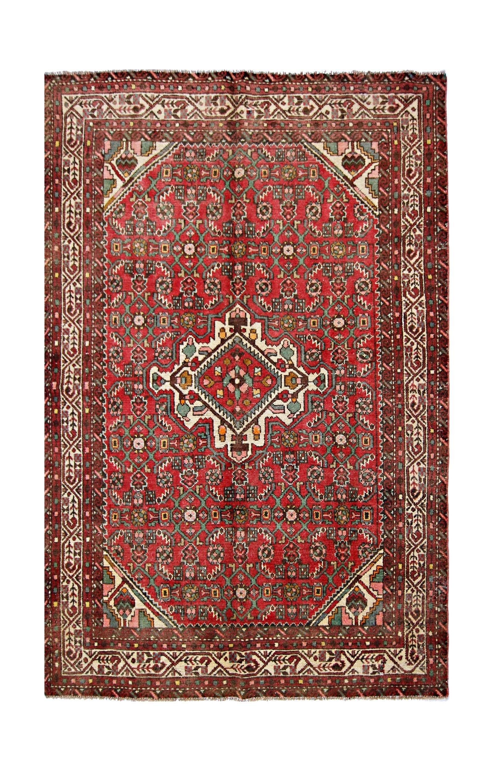 Vintage Persian Hossainabad Rug